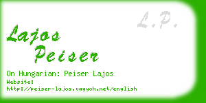 lajos peiser business card